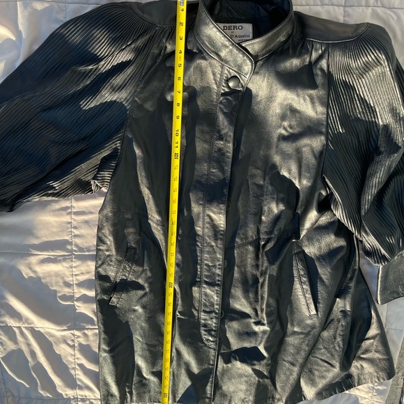 Vintage Dero By Rocco D’amelio Leather Coat, Black, Size L - Picture 8 of 15